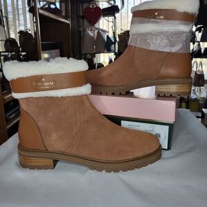 Kate Spade Bailee Winter Booties In Warm Gingerbread Size 7B